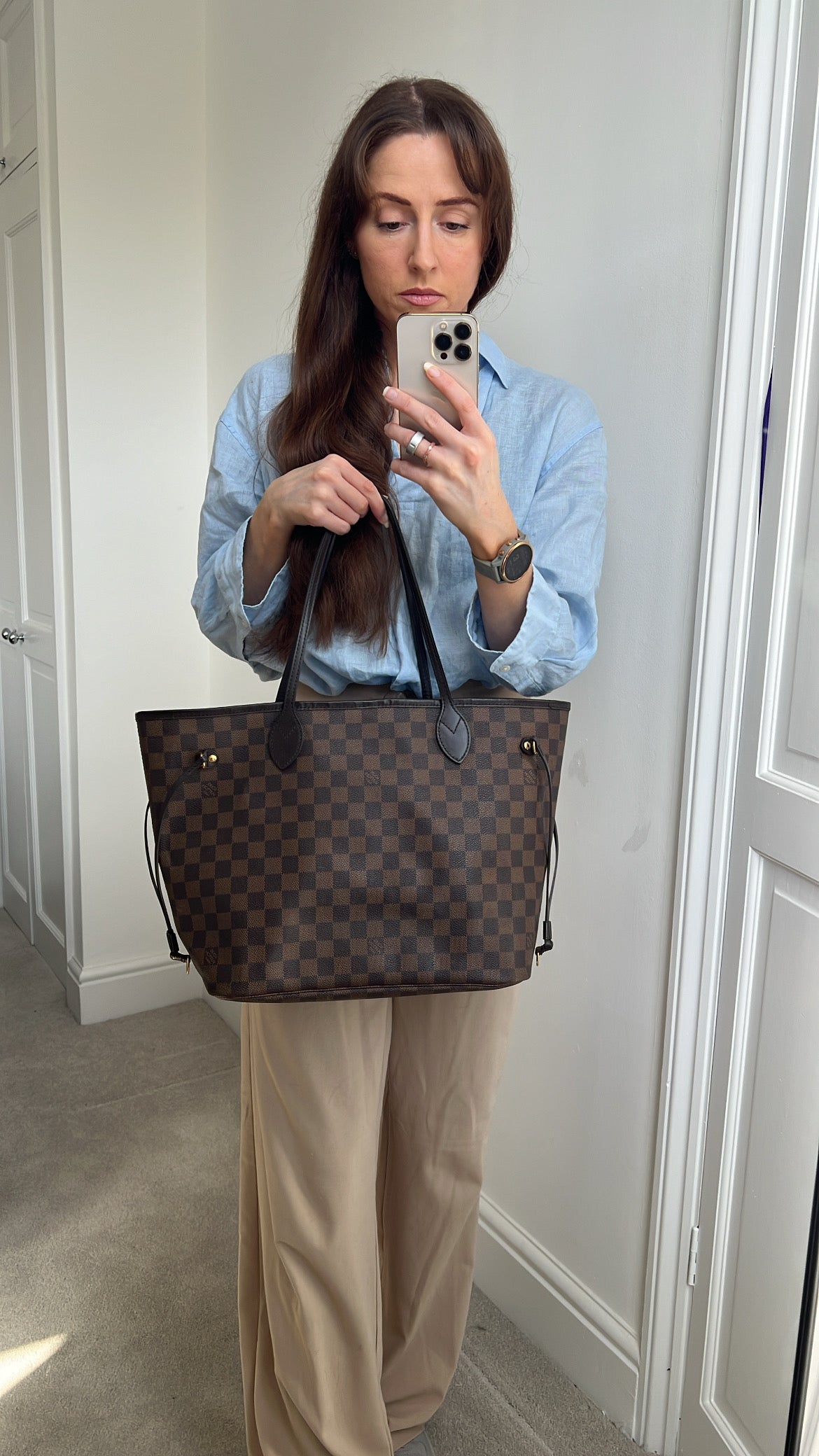 Louis Vuitton Neverfull MM Damier Ebene Cherry Interior (RRP £1,430)