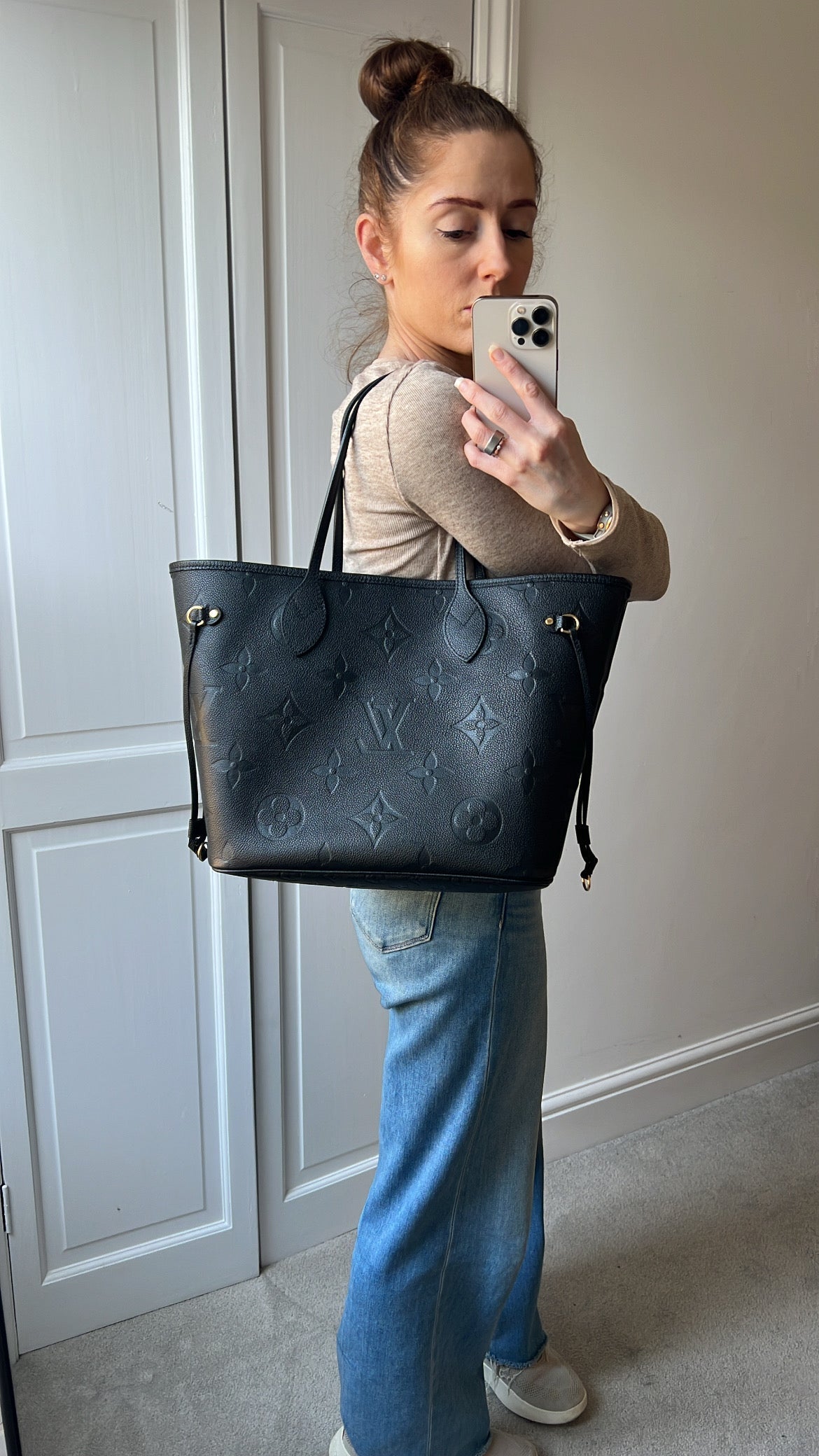 Louis Vuitton Neverfull MM Black Empreinte (RRP £1,970)