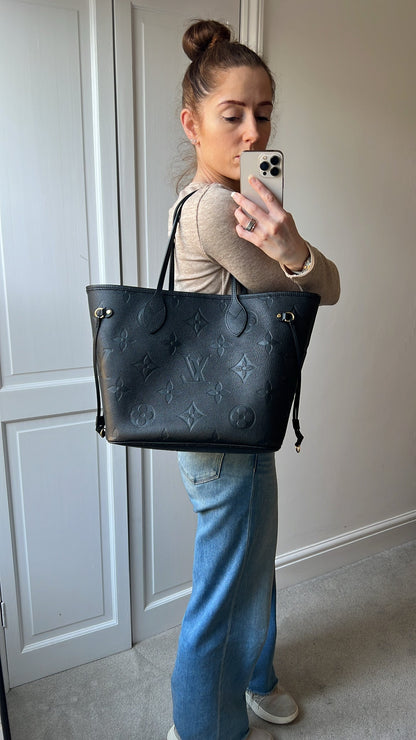 Louis Vuitton Neverfull MM Black Empreinte (RRP £1,970)