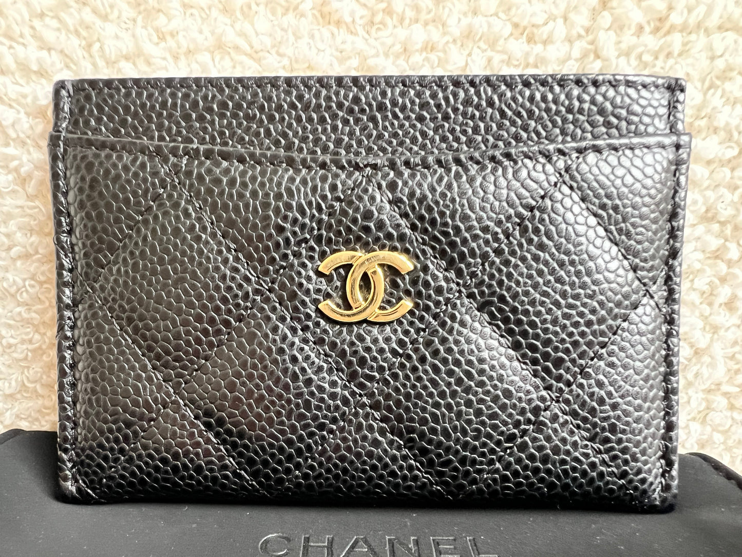 Chanel Black Caviar Card Holder with Gold Hardware (RRP £420)