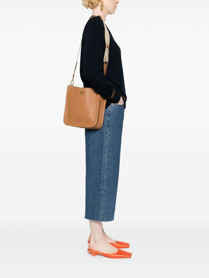 Prada Women Grained Leather Crossbody Bag