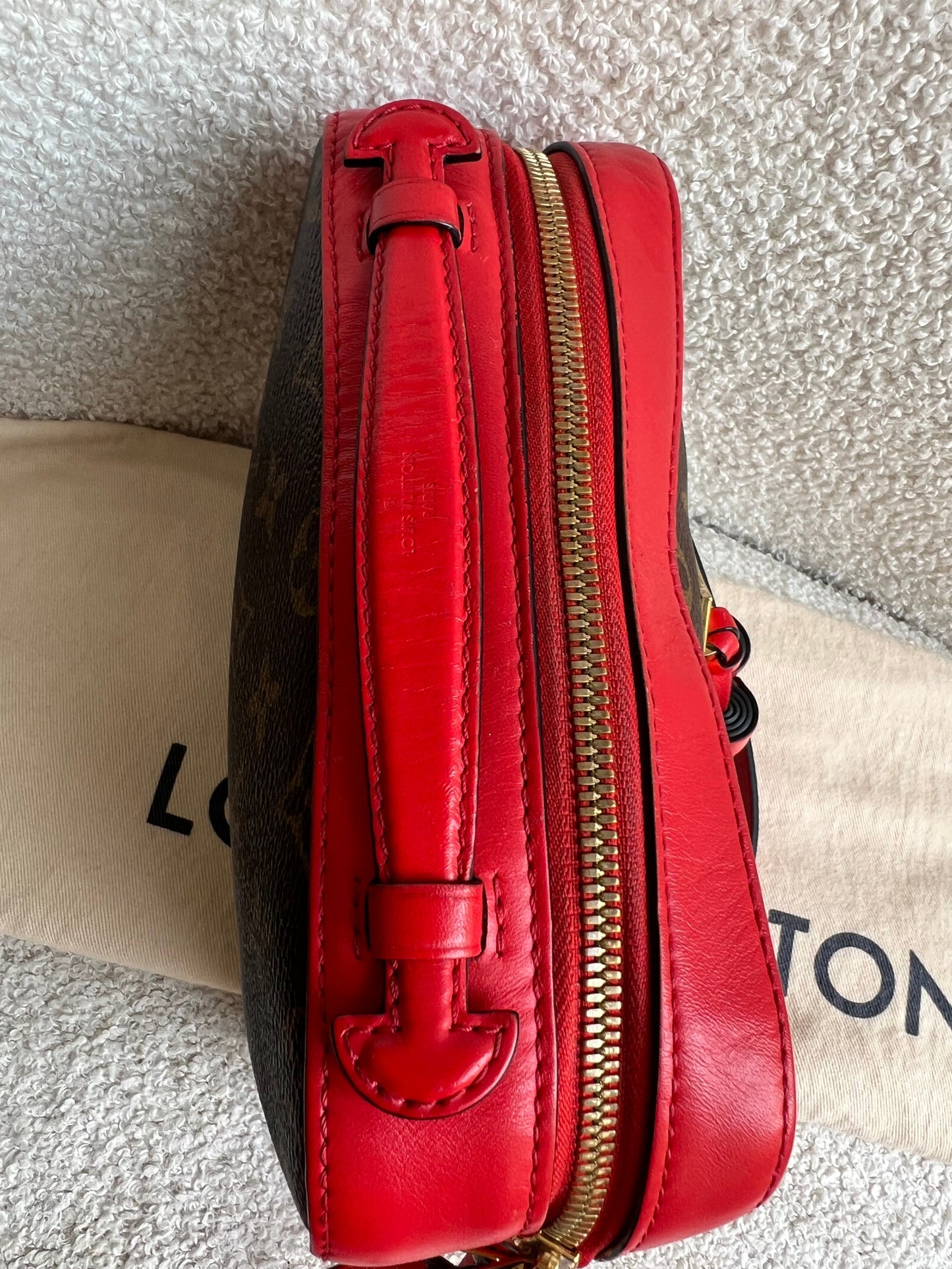 Louis Vuitton Saintonge Monogram Red