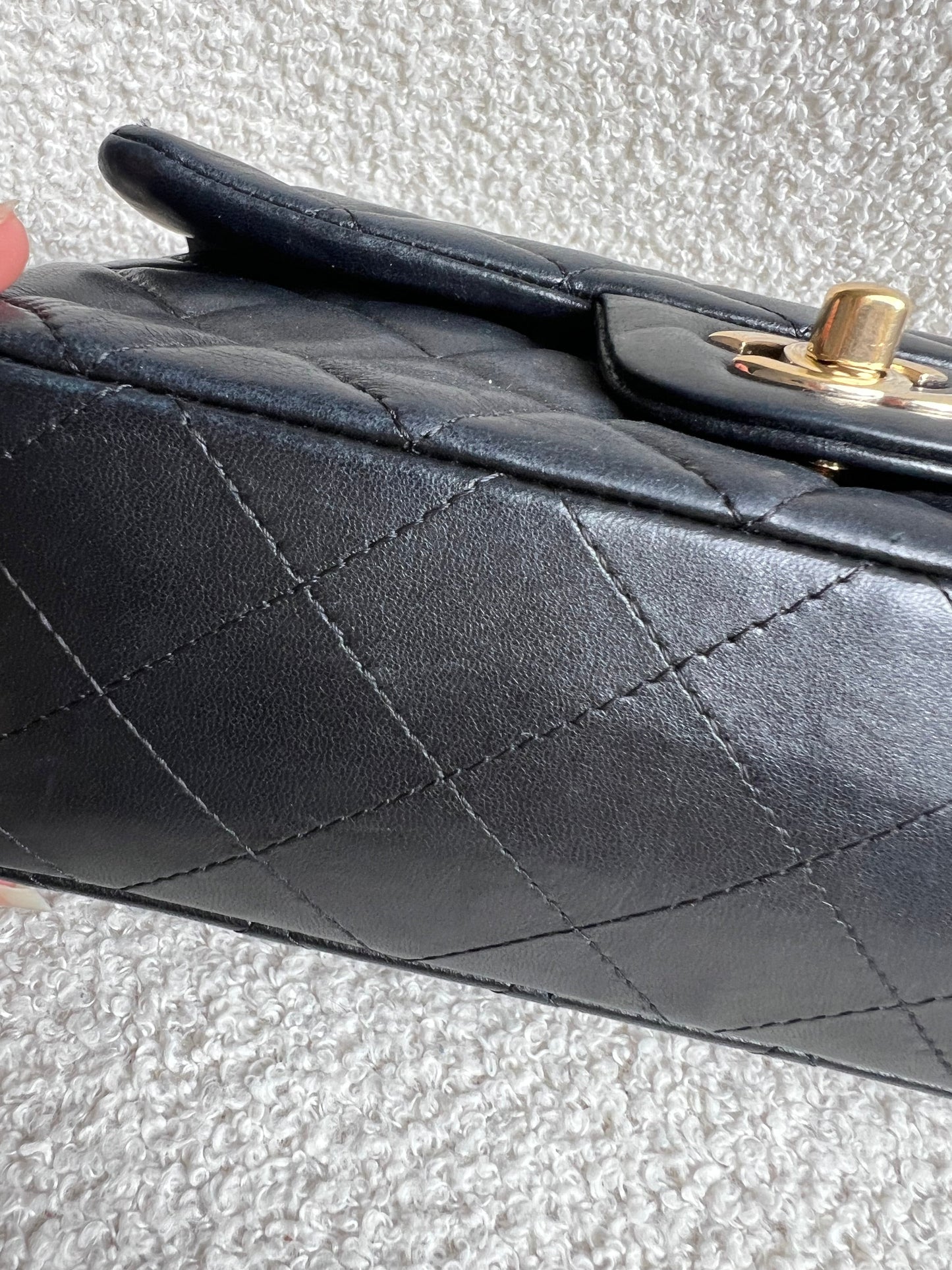 Chanel Mini Rectangular Classic Flap in Black Lambskin (RRP £4,390)