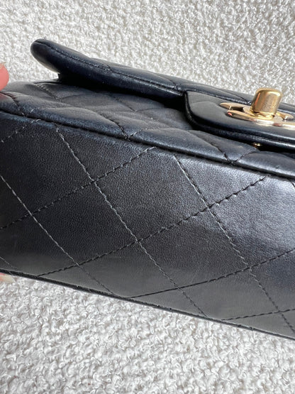 Chanel Mini Rectangular Classic Flap in Black Lambskin (RRP £4,390)