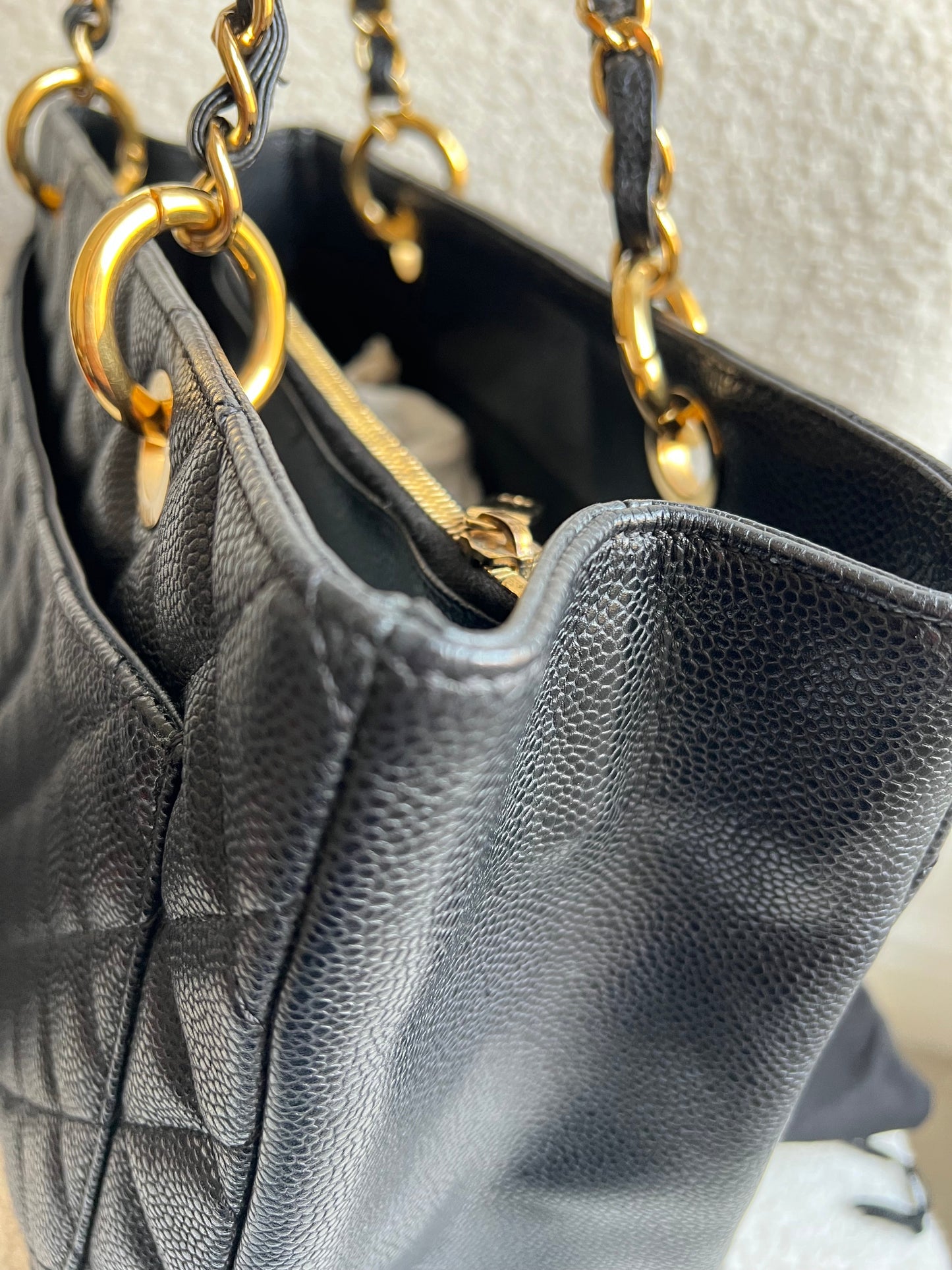 Chanel Black Caviar Grand Shopper Tote Gold Hardware (GST)