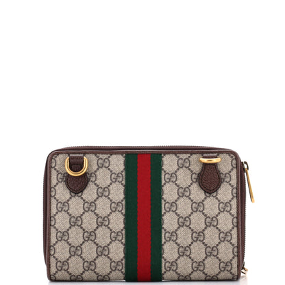 Ophidia Double Zip Crossbody Bag GG Coated Canvas Small