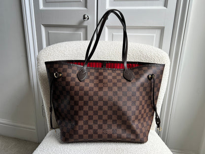 Louis Vuitton Neverfull MM Damier Ebene Cherry Interior (RRP £1,430)