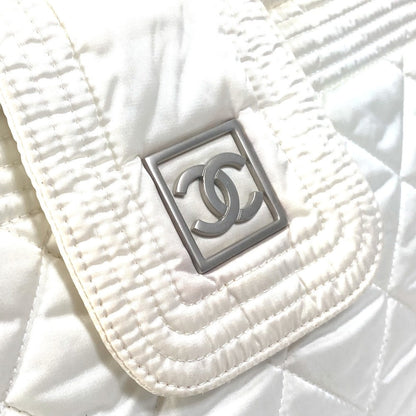 Chanel Boston Duffel bag A29853 Nylon white Sports CC COCO Mark Quilting