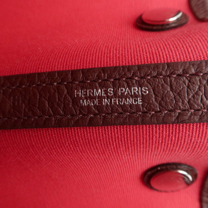 Luxury Hermes Canvas Leather Garden Party Pm Tote Bag A Stamp Pink