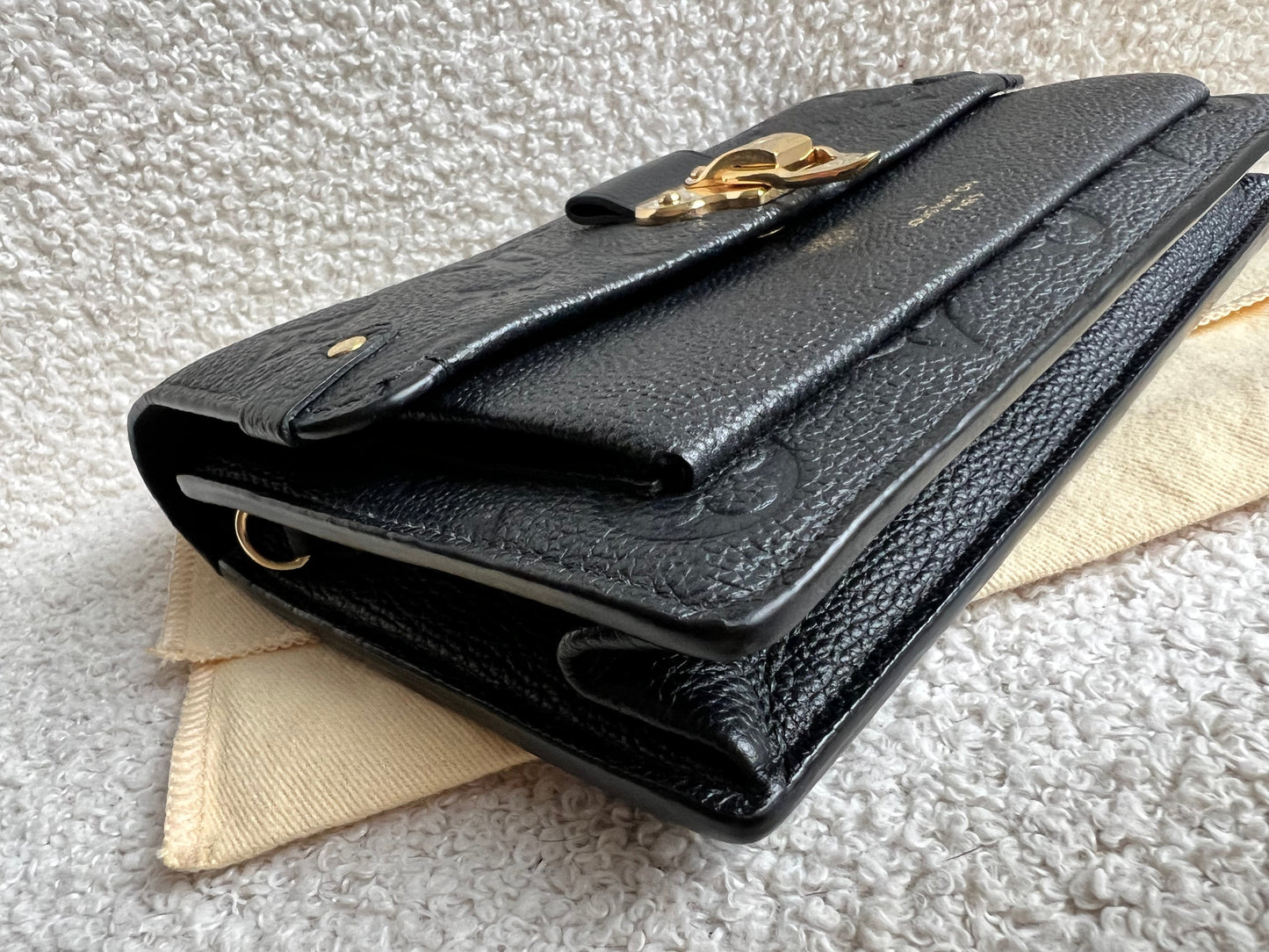 Louis Vuitton Black Empreinte Vavin Chain Wallet (RRP £1430)
