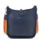 Luxury Hermes Taurillon Clemence Evelyne Tpm Amazon Shoulder Bag Navy