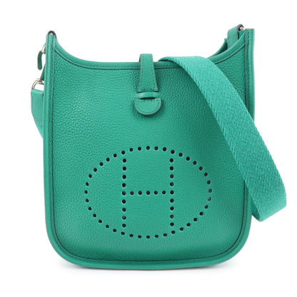 Luxury Hermes Taurillon Clemence Evelyne Tpm Amazon Shoulder Bag Green