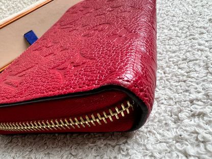 Louis Vuitton Zippy Wallet in Red Empreinte (RRP £740)