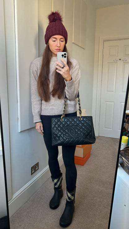Chanel Caviar Black Luxury Tote Style