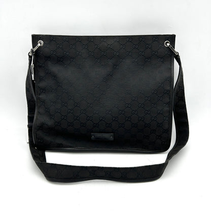 Gucci Black GG Canvas Crossbody Bag gu9909cc