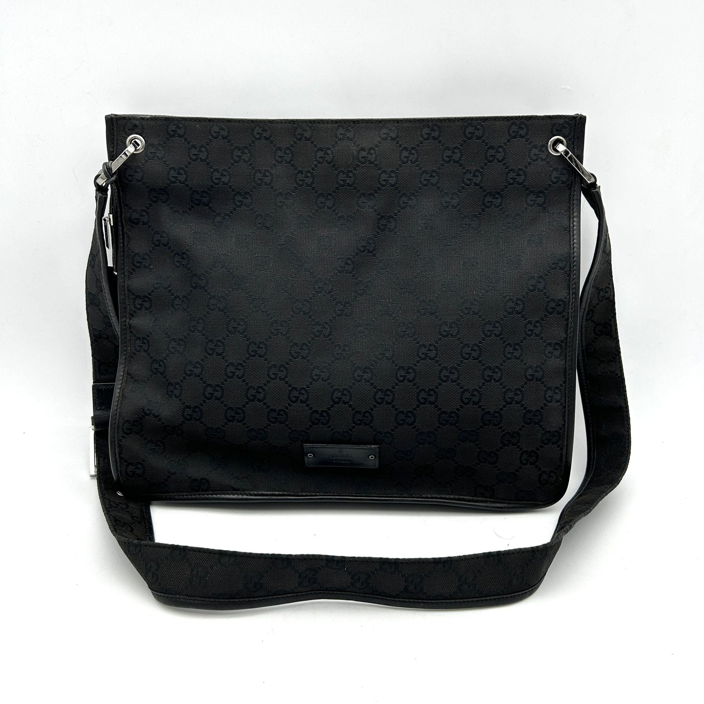 Gucci Black GG Canvas Crossbody Bag gu9909cc