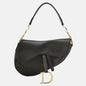 Dior Saddle Ostrich Leather Dark Brown Shoulder Bag