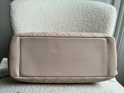Chanel Light Pink Caviar Grand Shopper Tote with silver hardware (GST)