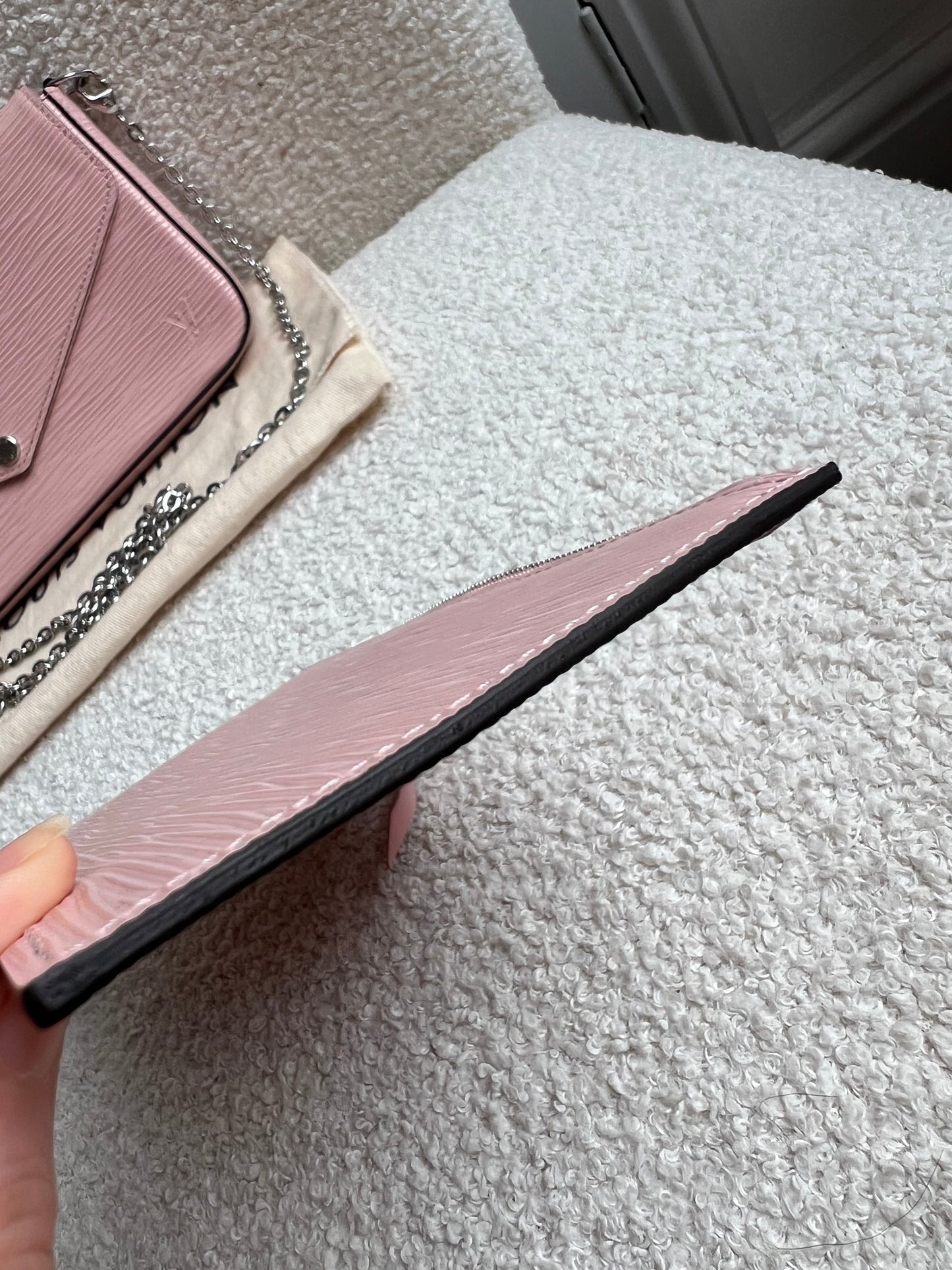 Louis Vuitton Felicie Pochette Rose Ballerine Epi (RRP £1160)