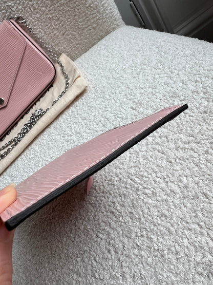Louis Vuitton Felicie Pochette Rose Ballerine Epi (RRP £1160)