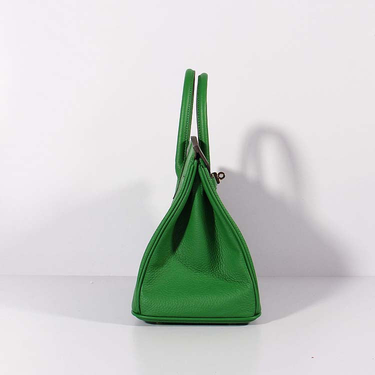 Luxury Hermes 30Cm Birkin Bag Togo Leather With Strap Green Gold