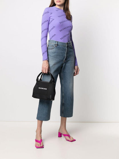 Navy Cabas XS Crossbody Bag