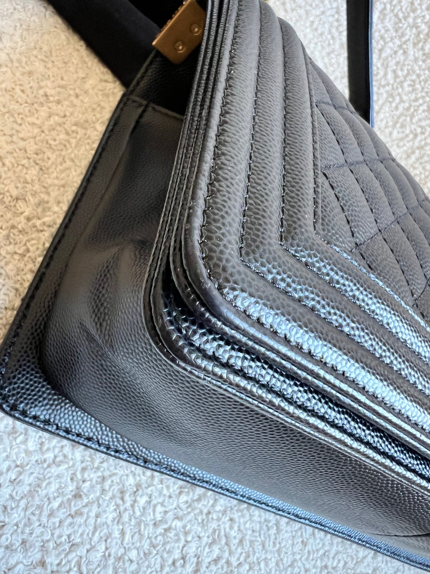 Chanel Black Caviar Medium Boy Bag (RRP £5800)