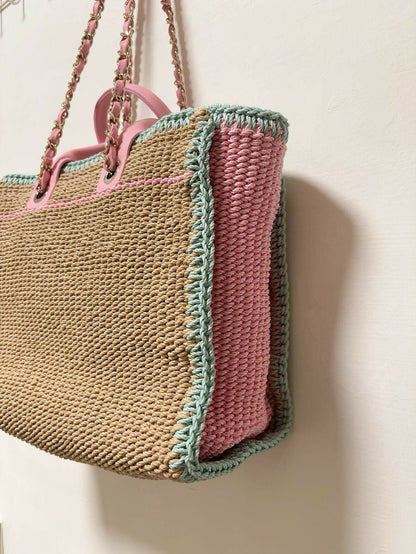 Chanel Spring Summer 2024 Large Shopping Bag In Crochet