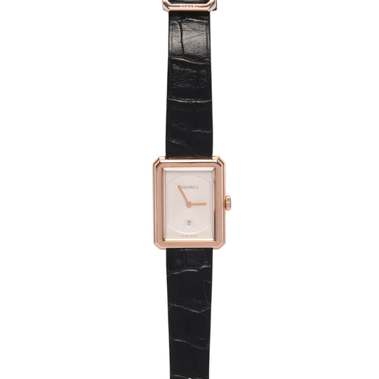 Chanel 18k Beige Gold Medium Boy.Friend Watch