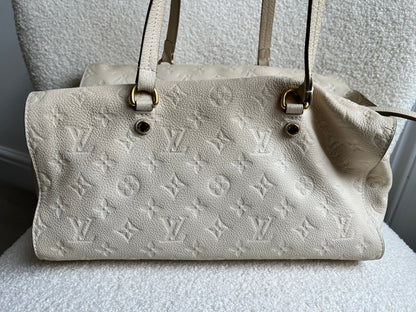 Louis Vuitton Inspiree in Cream Empreinte Leather with gold hardware
