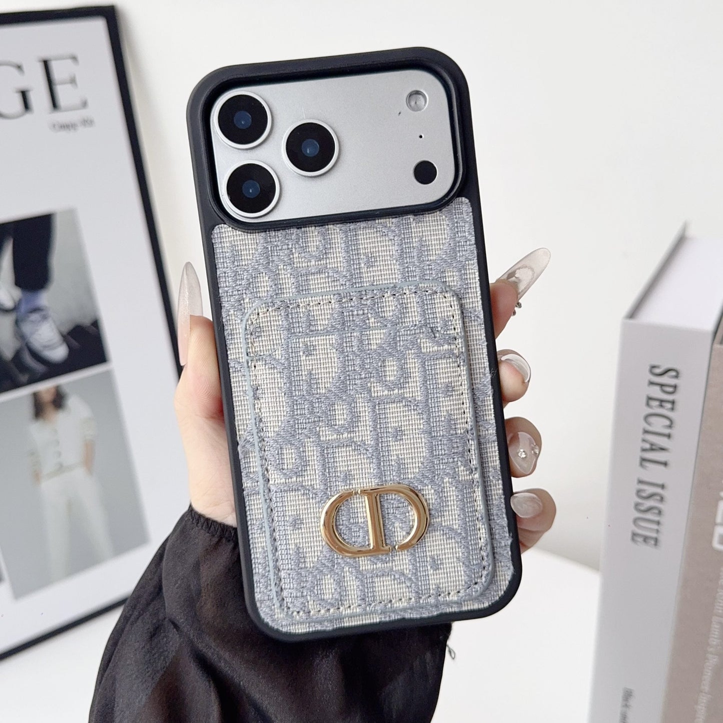 Fabric DR Card Holder for iPhone Case