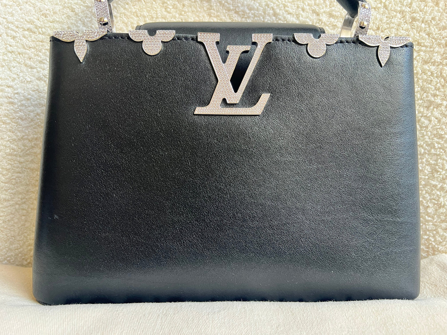 Louis Vuitton Capucines BB in Black with Crystal Flowers (RRP £5350)