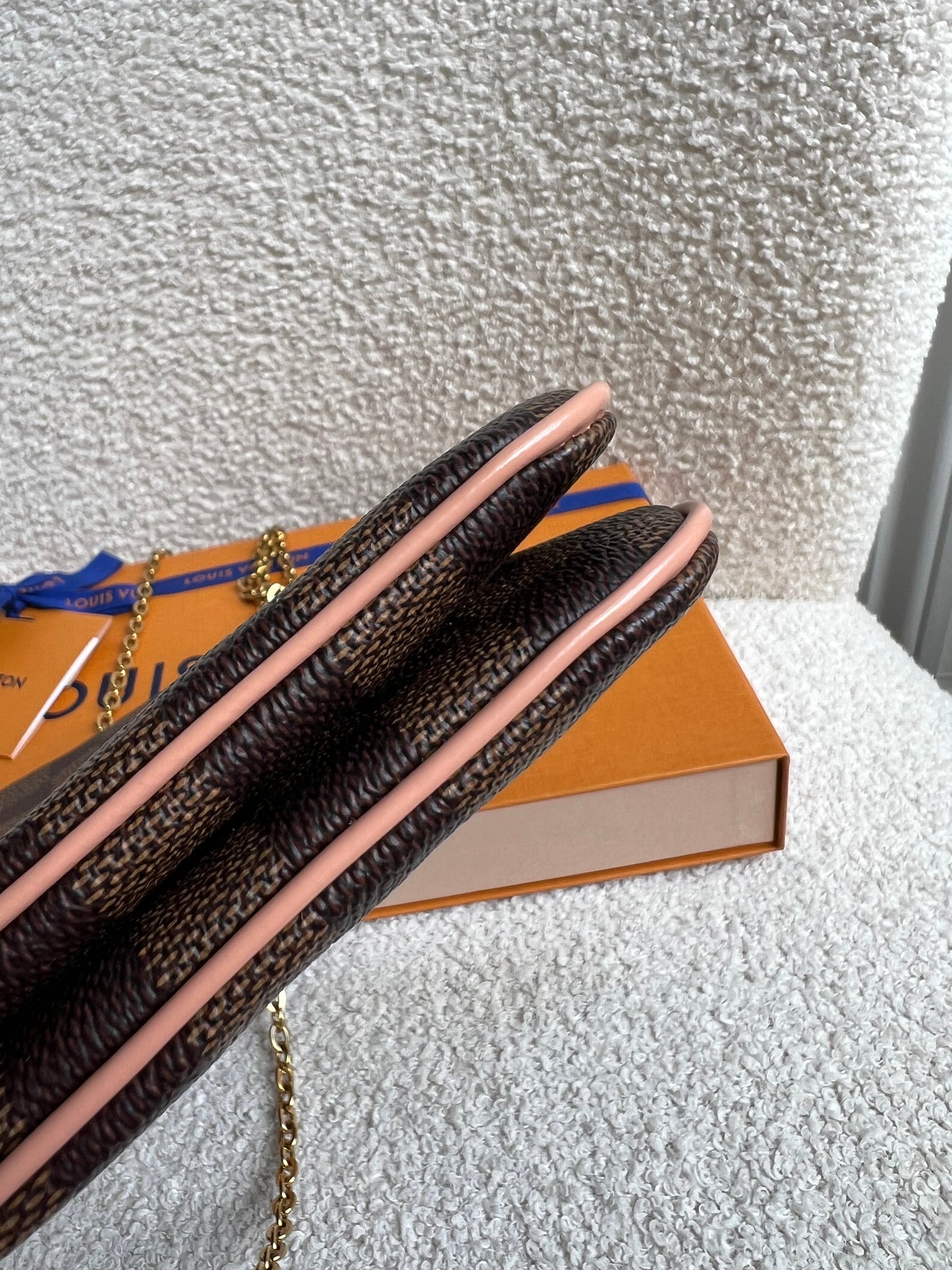 Louis Vuitton “LV” Double Pochette Damier Ebene