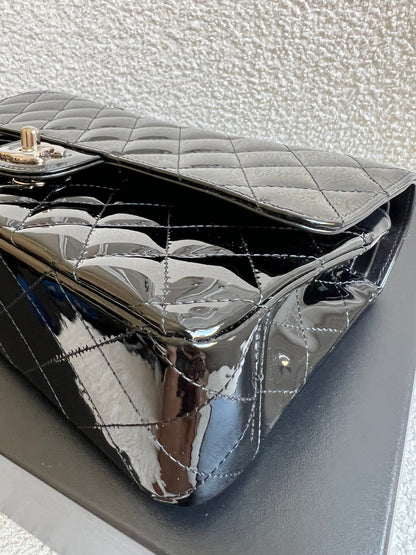 Chanel Medium Classic Flap in Black Patent Leather