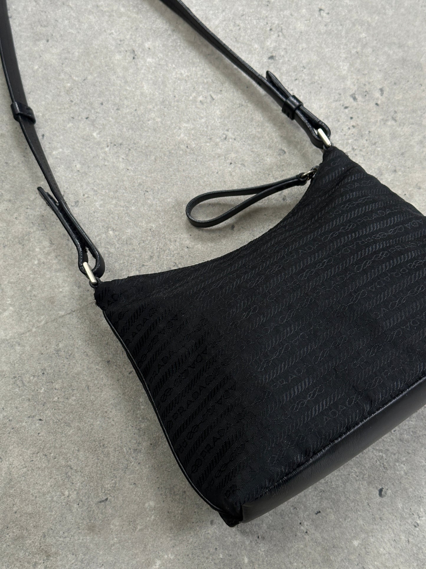 Prada Nylon Tessuto Monogram Crossbody Bag