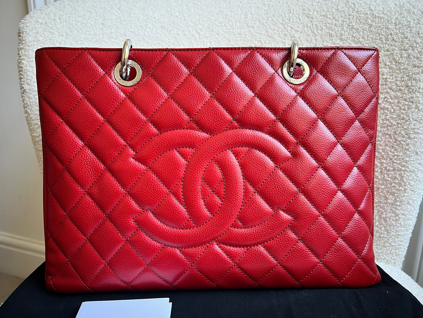Chanel Red Caviar Grand Shopper Tote (GST)