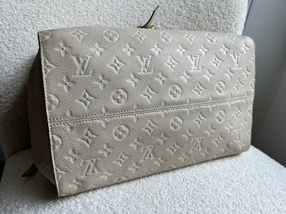 Louis Vuitton Inspiree in Cream Empreinte Leather with gold hardware