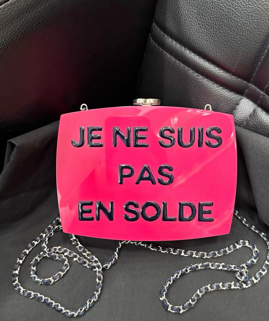 Chanel Ss 2015 Je Ne Suis Pas En E Minaudiere Clutch