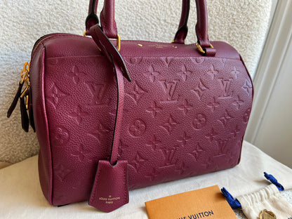 Louis Vuitton Speedy 25 Raisin Empreinte (RRP £1,840)