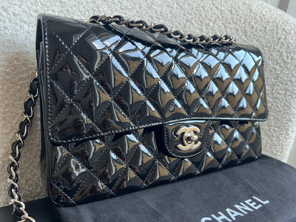 Chanel Medium Classic Flap in Black Patent Leather