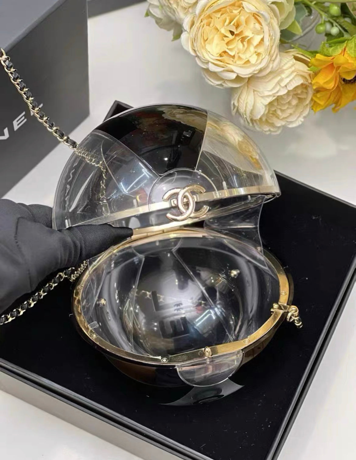 Chanel Leather Silver Shoulder Bag Leather