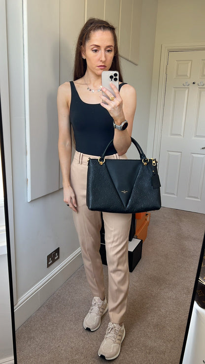 Louis Vuitton V Tote MM Navy Empreinte (RRP £2,390)