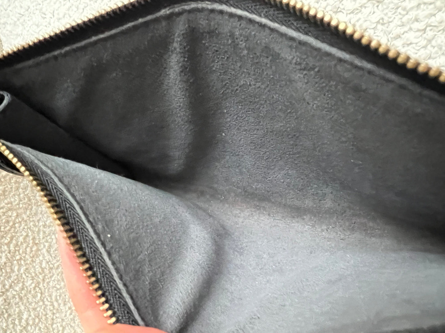 Louis Vuitton Vintage Black Epi Leather Pochette