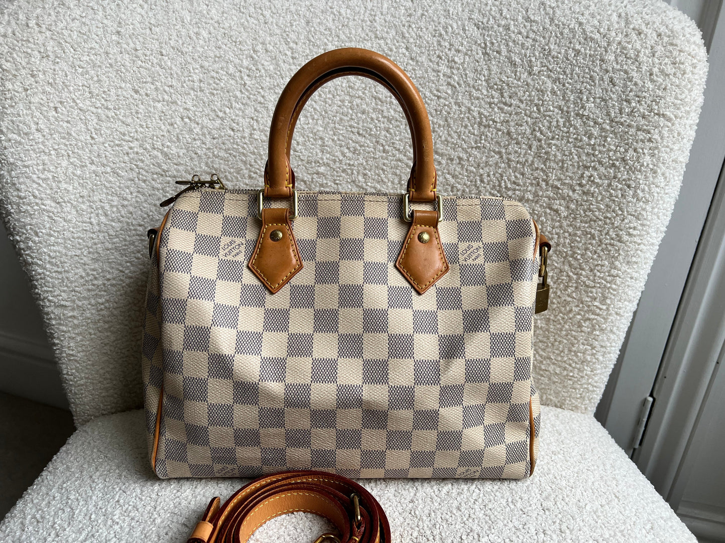 Louis Vuitton Speedy 25 Bandouliere Damier Azur (RRP £1,440)
