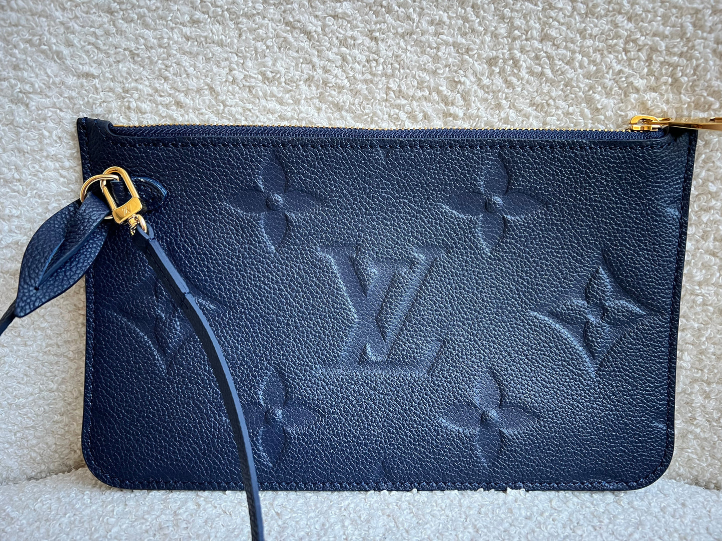 Louis Vuitton Pouch (from Neverfull) Navy Empreinte