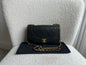 Chanel Vintage Diana Flap Bag in Black Lambskin with 24k Hardware