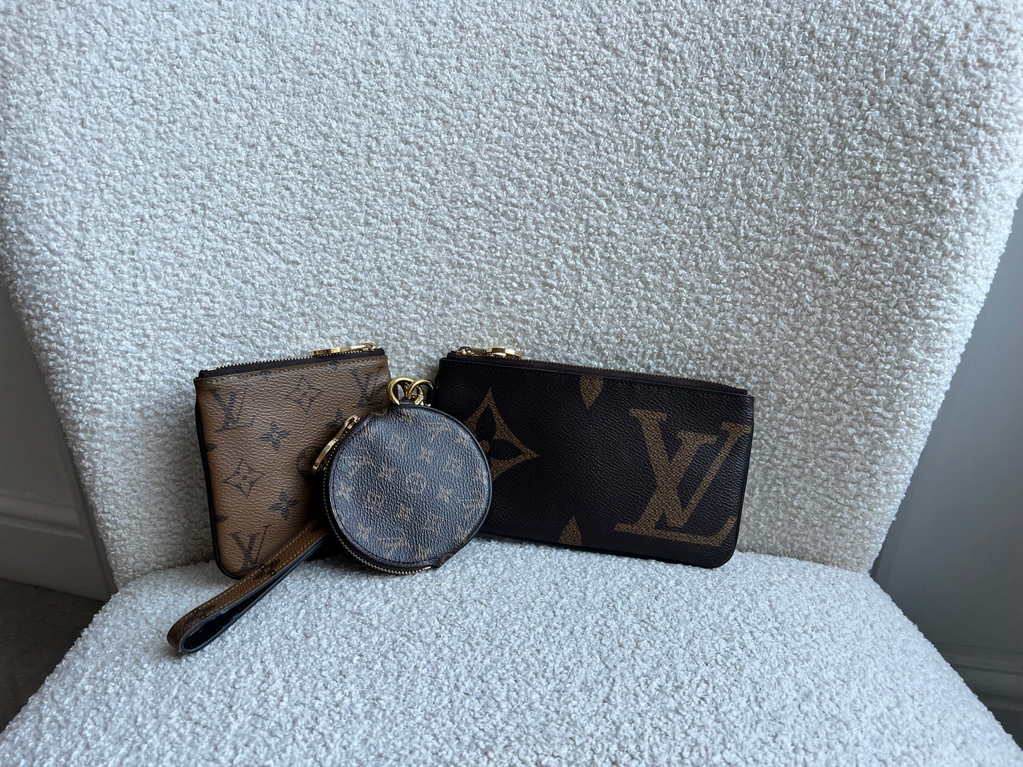 Louis Vuitton Giant Monogram Trio Pouch set