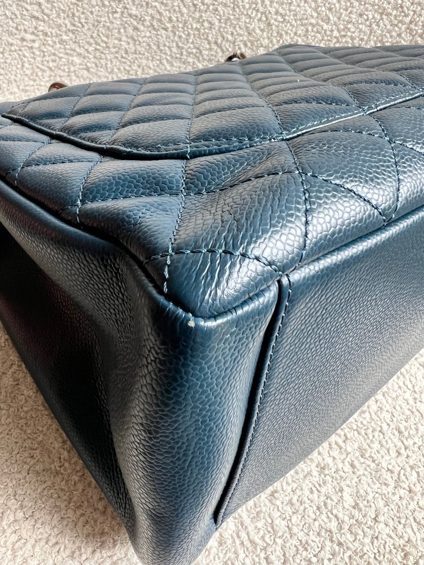 Chanel Dark Blue Blue Caviar Grand Shopper Tote (GST)