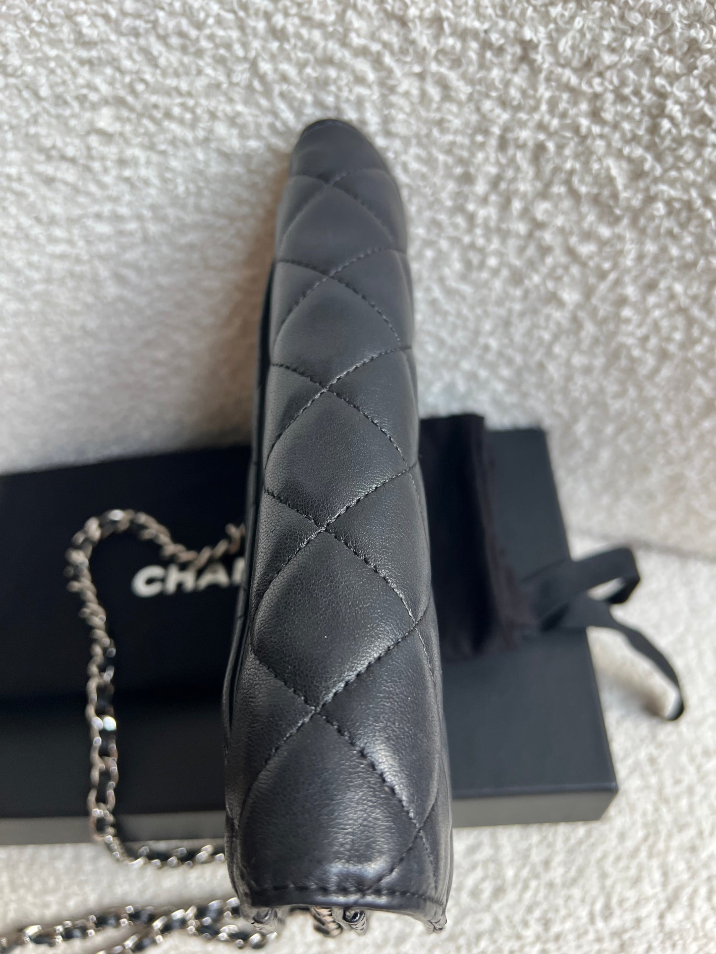 Chanel Wallet on Chain in Black Lambskin Silver Hardware (RRP £2,930)