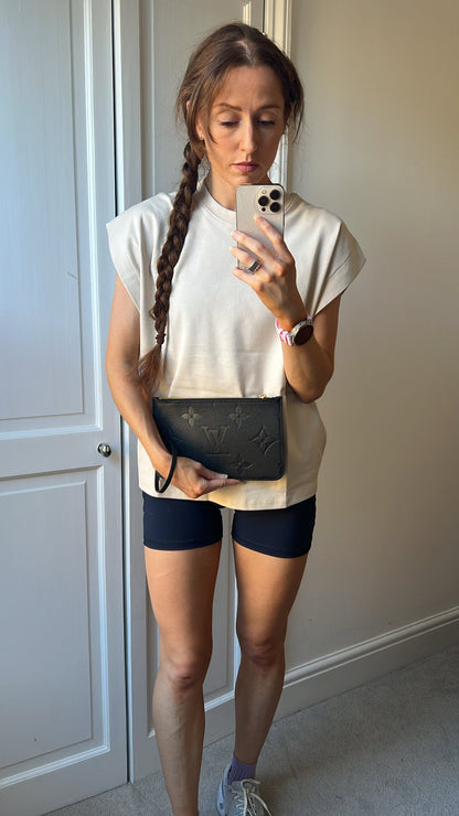 Louis Vuitton Pouch (from Neverfull) Black Empreinte